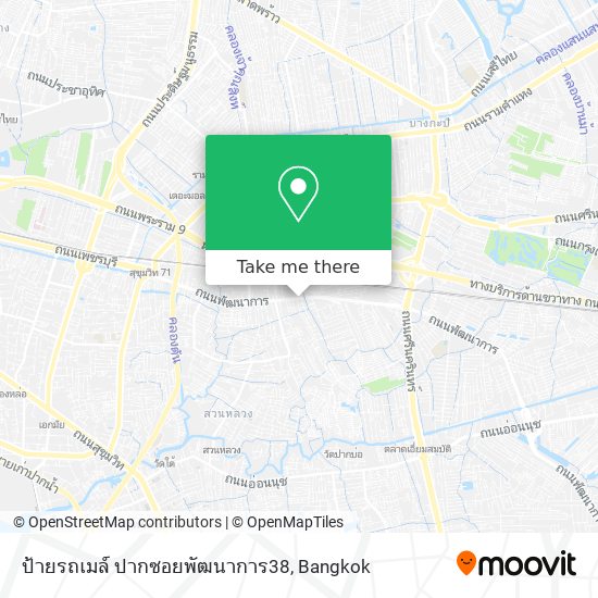 ป้ายรถเมล์ ปากซอยพัฒนาการ38 map