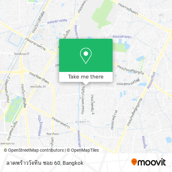 ลาดพร้าววังหิน ซอย 60 map