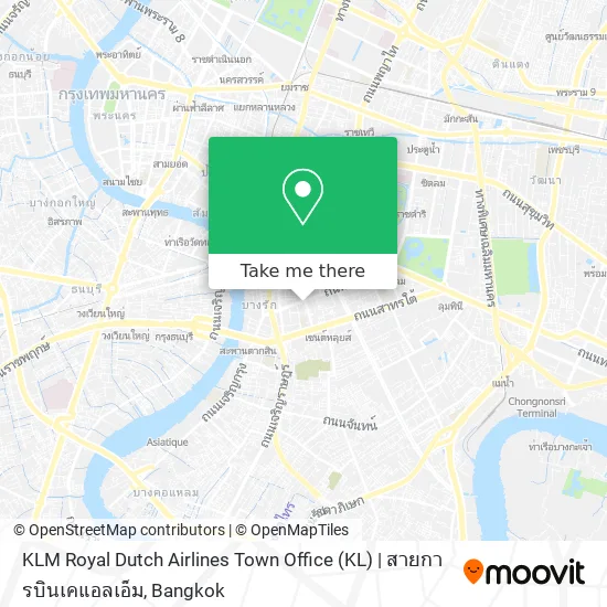 KLM Royal Dutch Airlines Town Office (KL) | สายการบินเคแอลเอ็ม map