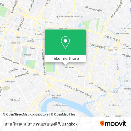 ลานกีฬาสวนสาธารณะเบญจสิริ map