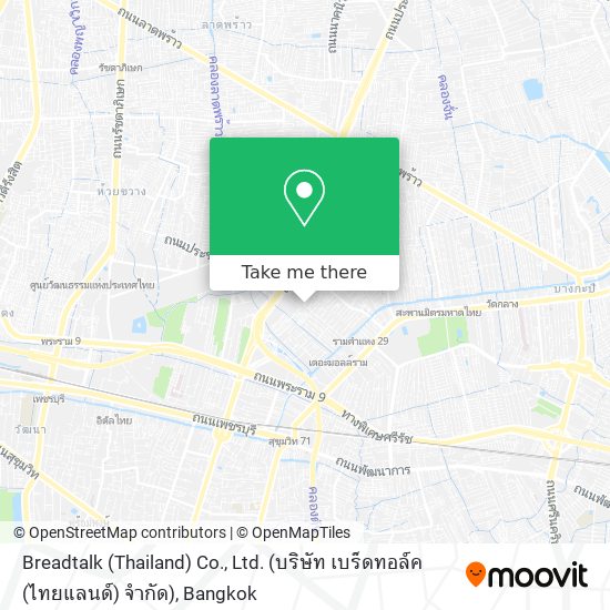 Breadtalk (Thailand) Co., Ltd. (บริษัท เบร็ดทอล์ค (ไทยแลนด์) จำกัด) map