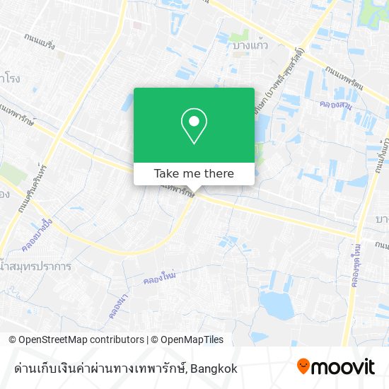 ด่านเก็บเงินค่าผ่านทางเทพารักษ์ map