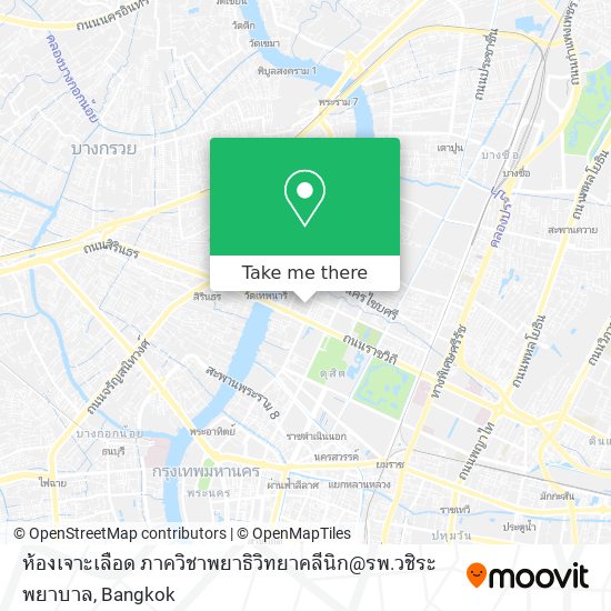 ห้องเจาะเลือด ภาควิชาพยาธิวิทยาคลีนิก@รพ.วชิระพยาบาล map