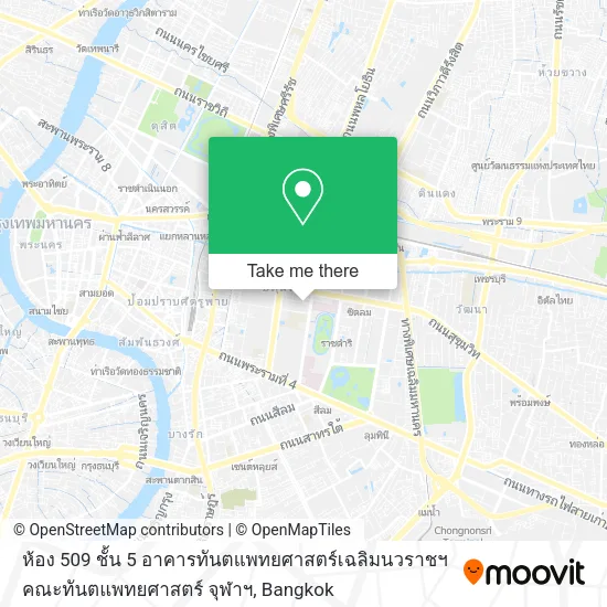 ห้อง 509 ชั้น 5 อาคารทันตแพทยศาสตร์เฉลิมนวราชฯ คณะทันตแพทยศาสตร์ จุฬาฯ map