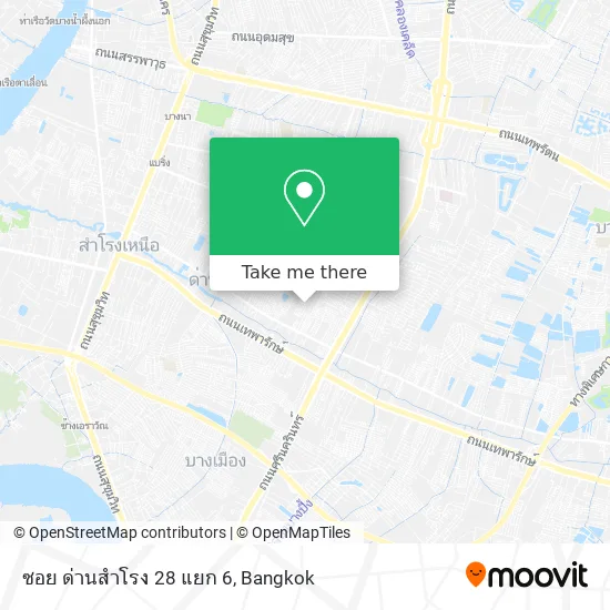 ซอย ด่านสำโรง 28 แยก 6 map