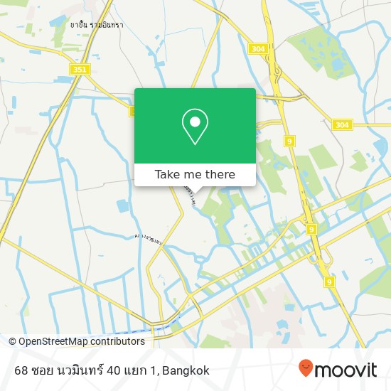 68 ซอย นวมินทร์ 40 แยก 1 map