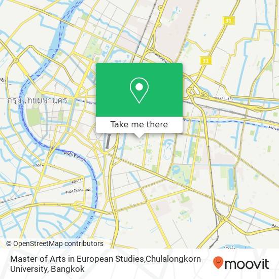 Master of Arts in European Studies,Chulalongkorn University map