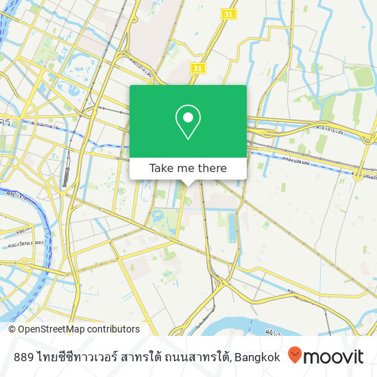 889 ไทยซีซีทาวเวอร์ สาทรใต้ ถนนสาทรใต้ map