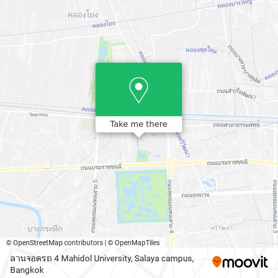 ลานจอดรถ 4 Mahidol University, Salaya campus map