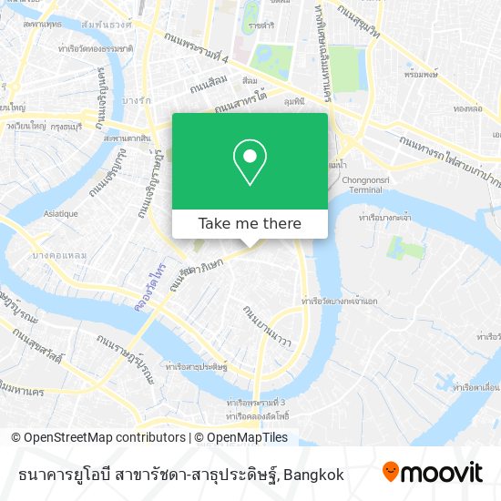 ธนาคารยูโอบี สาขารัชดา-สาธุประดิษฐ์ map