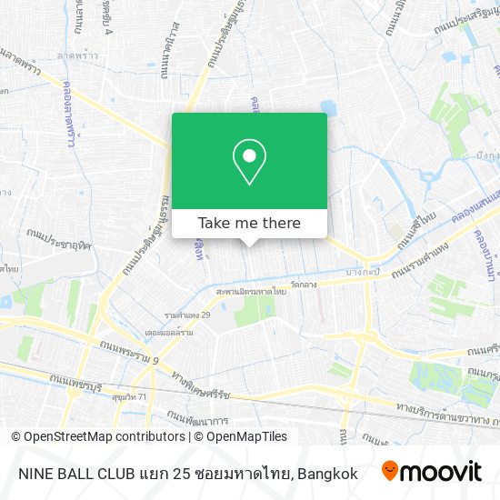 NINE BALL CLUB แยก 25 ซอยมหาดไทย map