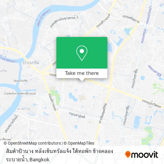 ส้มตำป้านาง หลังเซ็นทรัลแจ้ง ใต้หอพัก ข้างคลองระบายน้ำ map