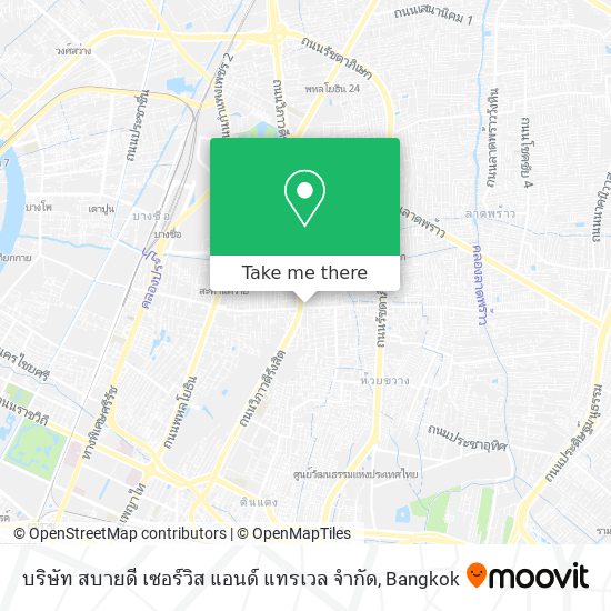 บริษัท สบายดี เซอร์วิส แอนด์ แทรเวล จำกัด map