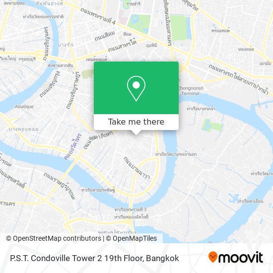P.S.T. Condoville Tower 2 19th Floor map