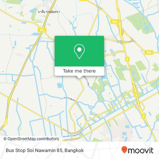 Bus Stop Soi Nawamin 85 map