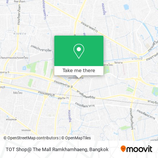 TOT Shop@ The Mall Ramkhamhaeng map