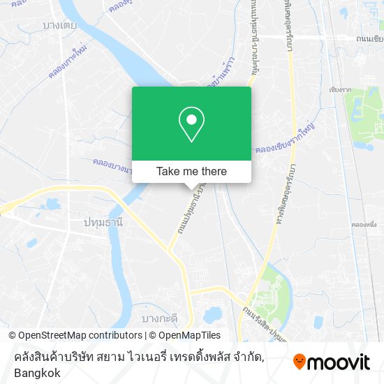 คลังสินค้าบริษัท สยาม ไวเนอรี่ เทรดดิ้งพลัส จำกัด map