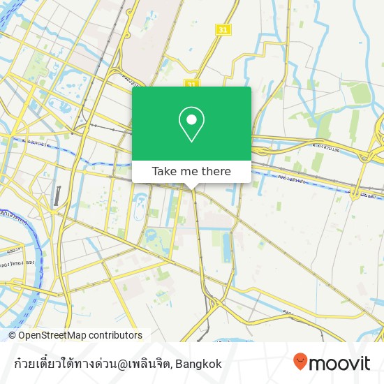 ก๋วยเตี๋ยวใต้ทางด่วน@เพลินจิต map