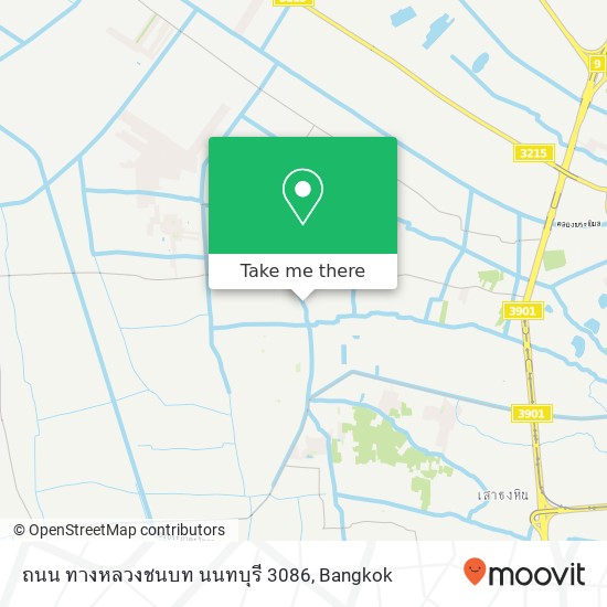 ถนน ทางหลวงชนบท นนทบุรี 3086 map
