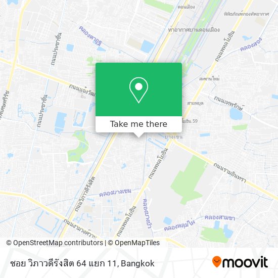 ซอย วิภาวดีรังสิต 64 แยก 11 map