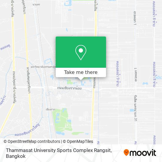 Thammasat University Sports Complex Rangsit map