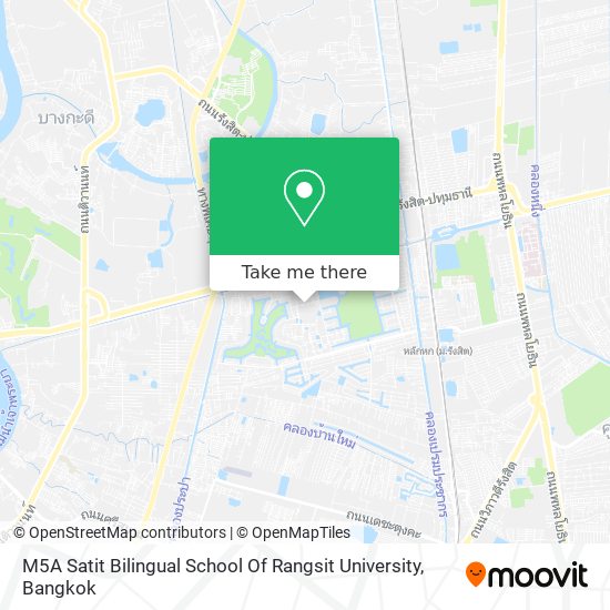 M5A Satit Bilingual School Of Rangsit University map