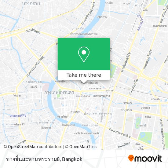 ทางขึ้นสะพานพระราม8 map