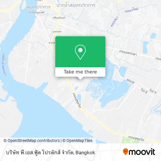 บริษัท พี.เอส.ฟู้ด โปรดักส์ จำกัด map