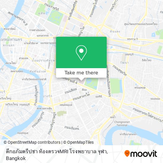 ตึกอภัมตรีปชา ห้องตรวจMRI โรงพยาบาล จุฬา map