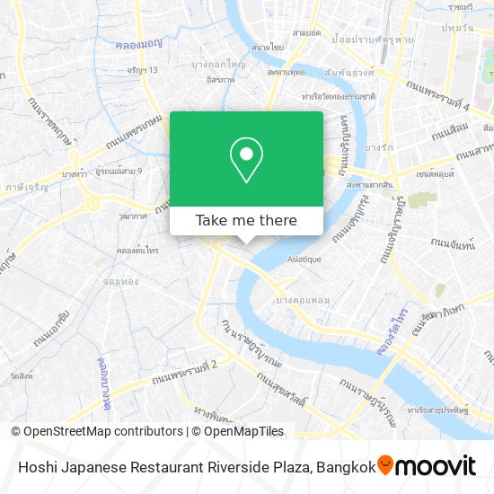 Hoshi Japanese Restaurant Riverside Plaza map