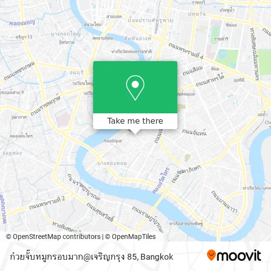 ก๋วยจั๊บหมูกรอบมาก@เจริญกรุง 85 map