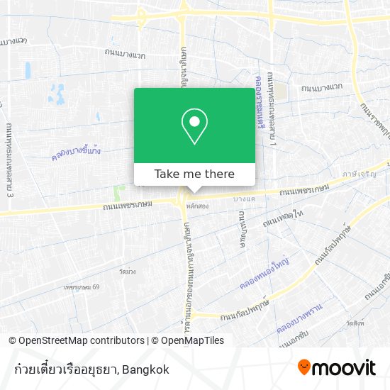 ก๋วยเตี๋ยวเรืออยุธยา map