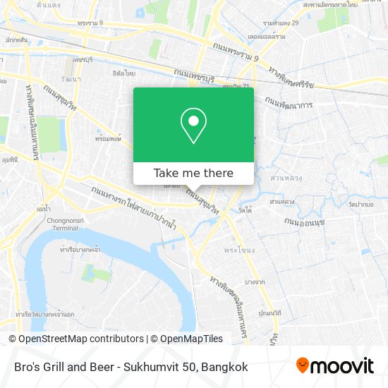 Bro's Grill and Beer - Sukhumvit 50 map