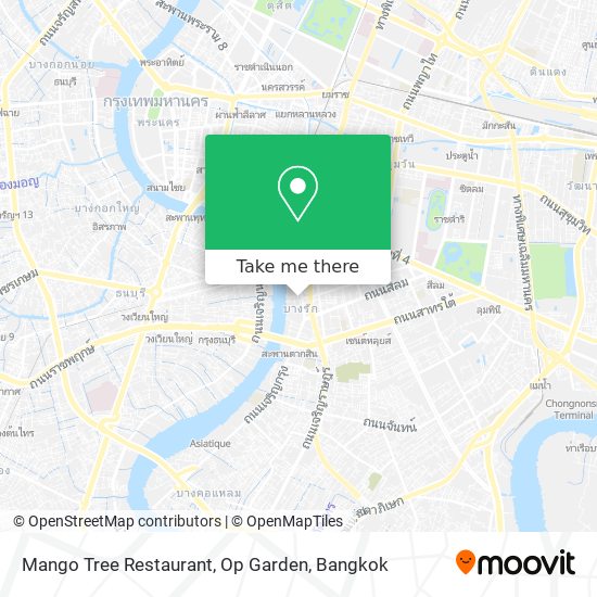 Mango Tree Restaurant, Op Garden map