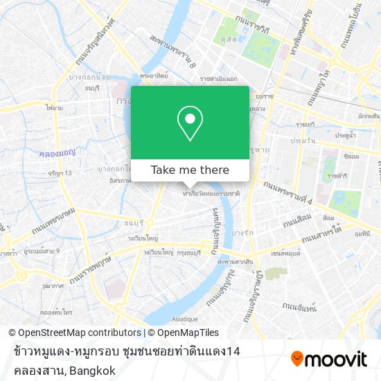 ข้าวหมูแดง-หมูกรอบ ชุมชนซอยท่าดินแดง14 คลองสาน map