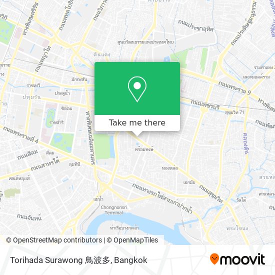 Torihada Surawong 鳥波多 map
