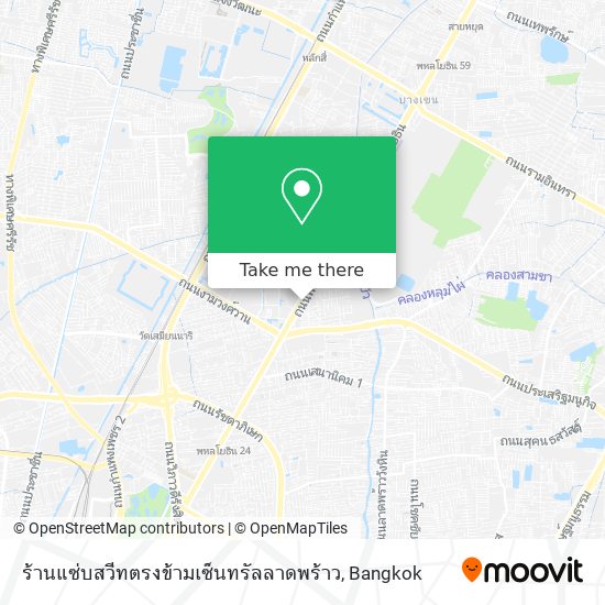 ร้านแซ่บสวีทตรงข้ามเซ็นทรัลลาดพร้าว map