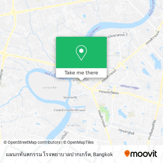 แผนกทันตกรรม โรงพยาบาลปากเกร็ด map