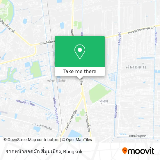 ราดหน้ายอดผัก สี่มุมเมือง map