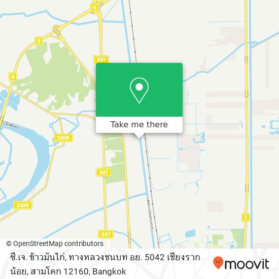 ซี.เจ. ข้าวมันไก่, ทางหลวงชนบท อย. 5042 เชียงรากน้อย, สามโคก 12160 map