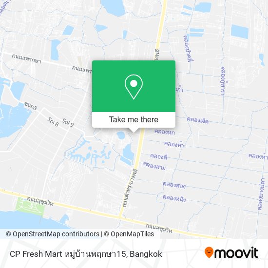 CP Fresh Mart หมู่บ้านพฤกษา15 map