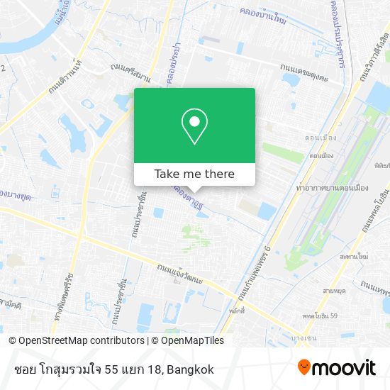 ซอย โกสุมรวมใจ 55 แยก 18 map