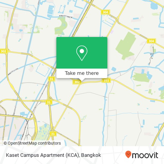 Kaset Campus Apartment (KCA) map