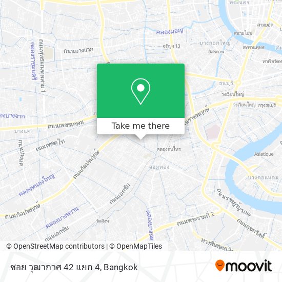 ซอย วุฒากาศ 42 แยก 4 map