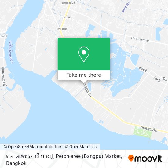 ตลาดเพชรอารี บางปู, Petch-aree (Bangpu) Market map