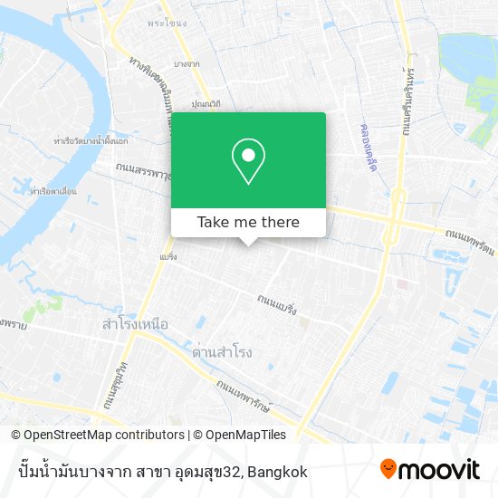 ปั๊มน้ำมันบางจาก สาขา อุดมสุข32 map