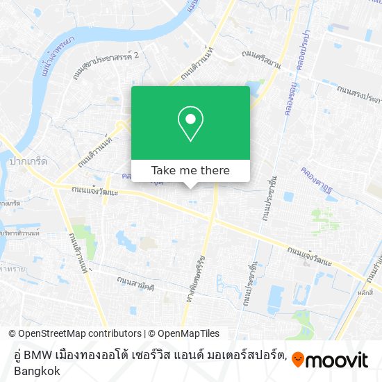 อู่ BMW เมืองทองออโต้ เซอร์วิส แอนด์ มอเตอร์สปอร์ต map