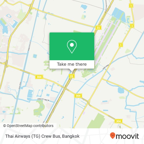 Thai Airways (TG) Crew Bus map