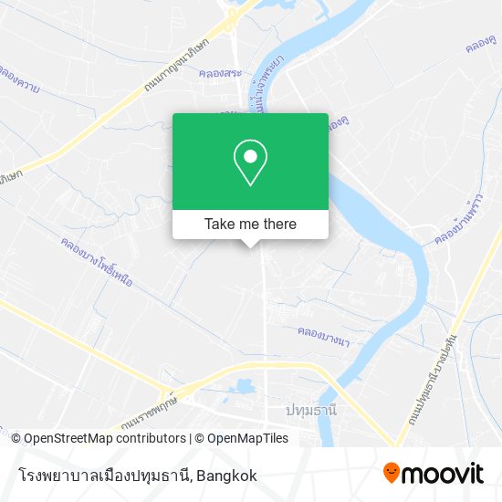 โรงพยาบาลเมืองปทุมธานี map