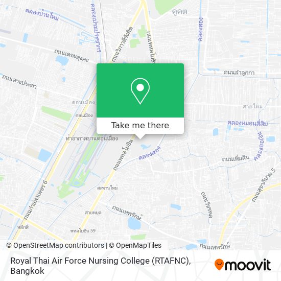 Royal Thai Air Force Nursing College (RTAFNC) map